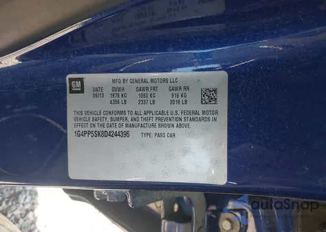 2013 Buick Verano z USA, uszkodzony, nr VIN 1G4PP5SK8D4244396